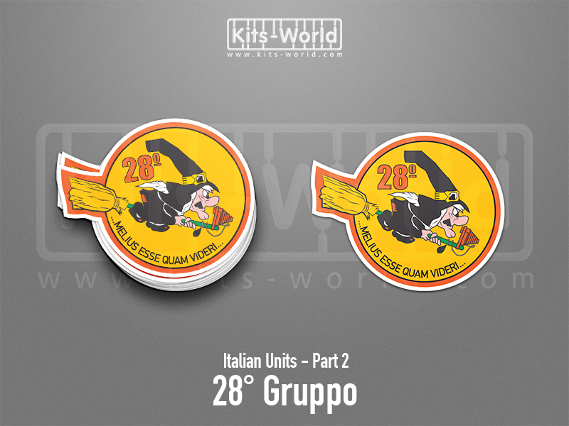 Kitsworld SAV Sticker - Italian Units - 28° Gruppo W:100mm x H:83mm 